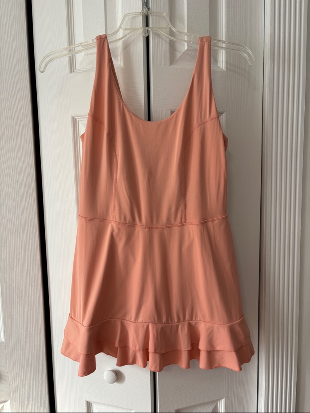 JoyLab Peach Ruffle Hem Tank Dress